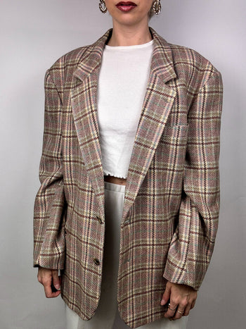 Blazer à carreaux vintage