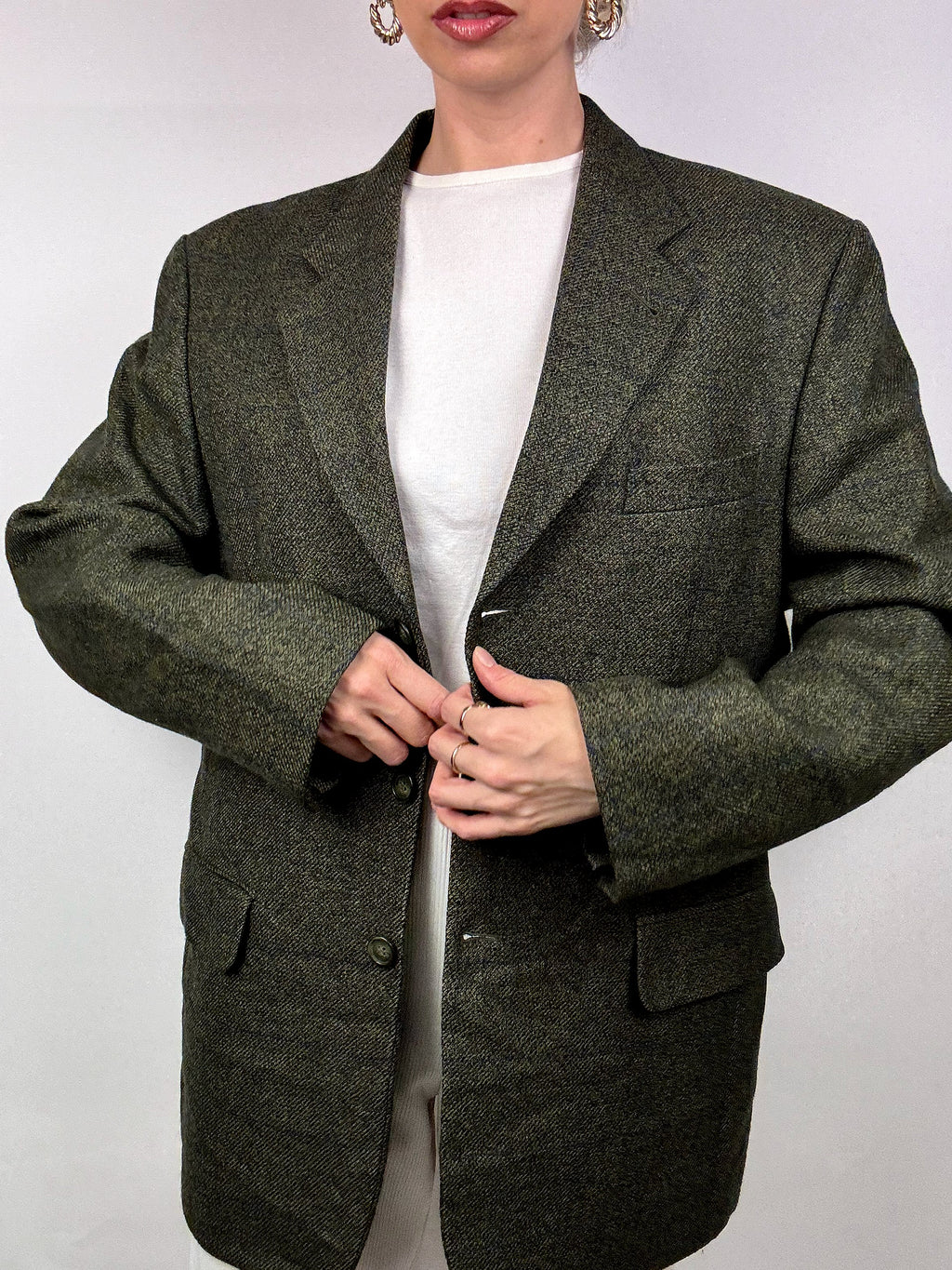 Vintage heather green blazer