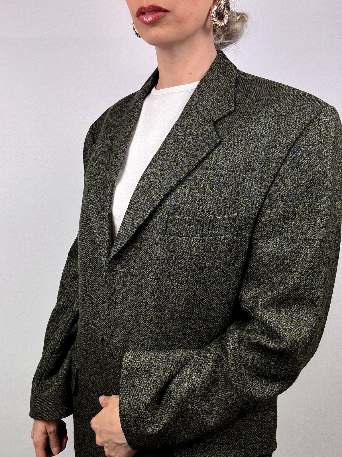 Vintage heather green blazer
