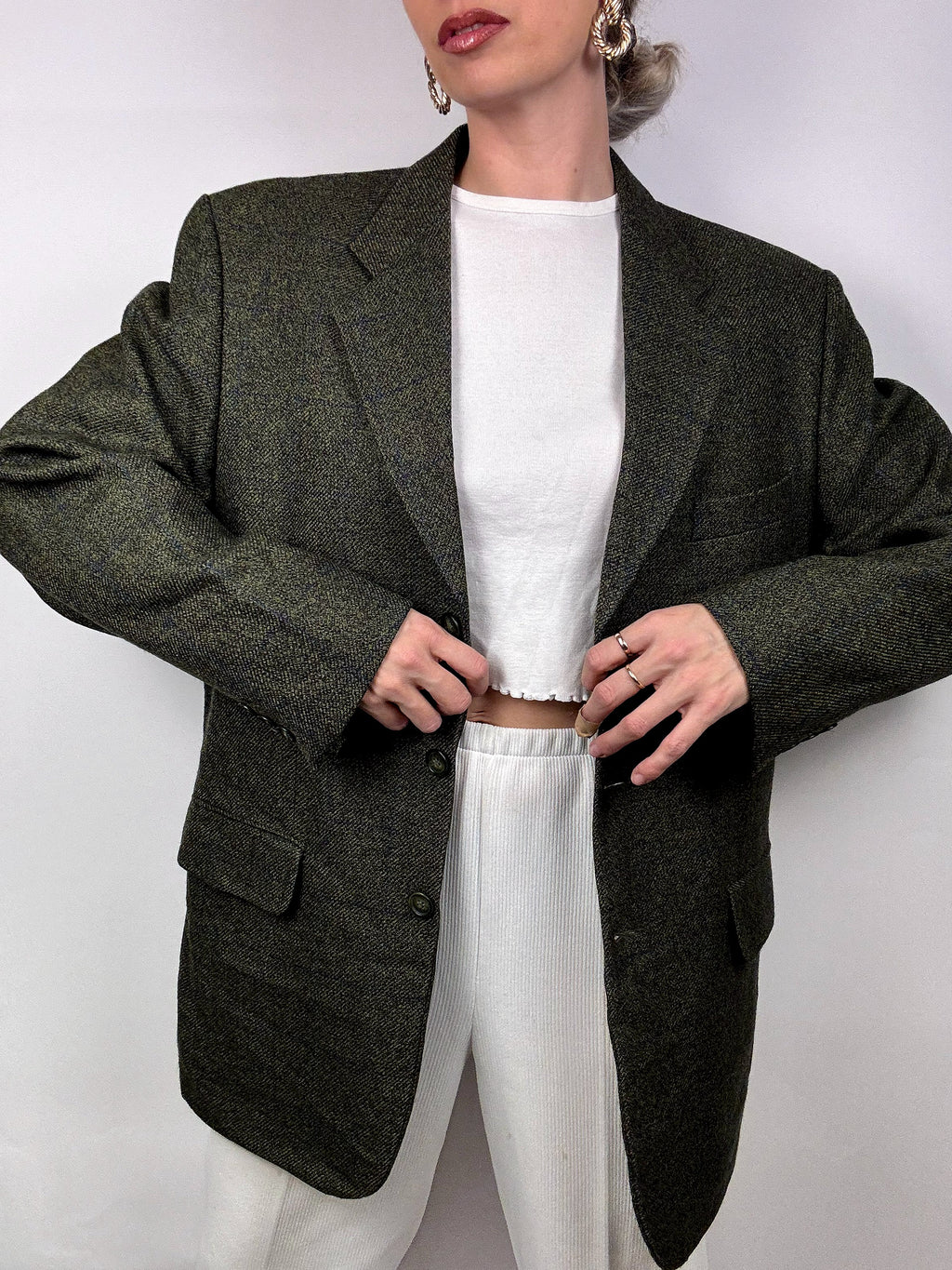 Vintage heather green blazer
