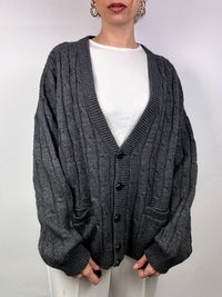 Vintage braided knit cardigan