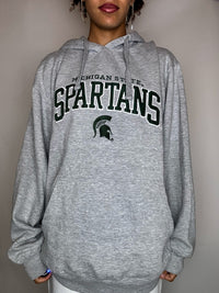 Vintage XXL Grauer SPARTAN Hoodie