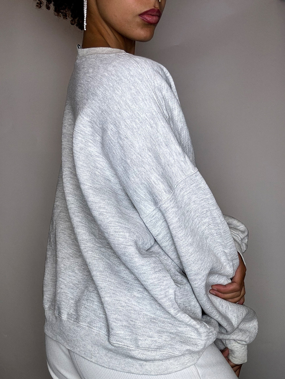 Pull gris chiné clair LEE 2XL vintage