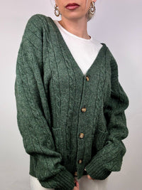 Vintage braided knit cardigan