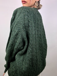 Vintage braided knit cardigan