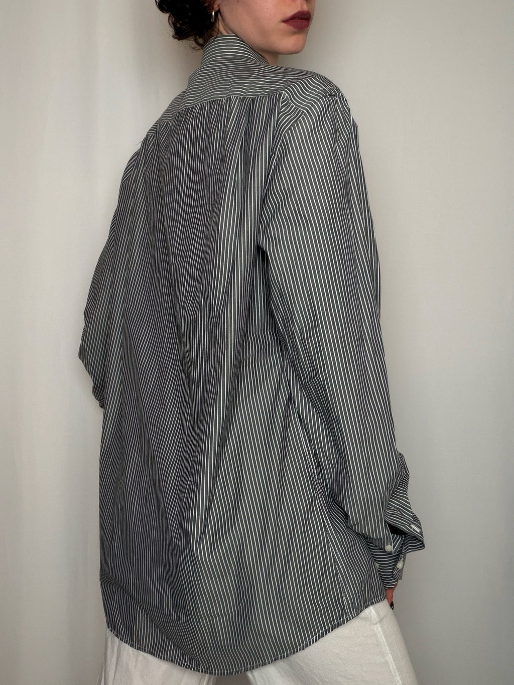 Chemise rayée grise Lotto XXL vintage