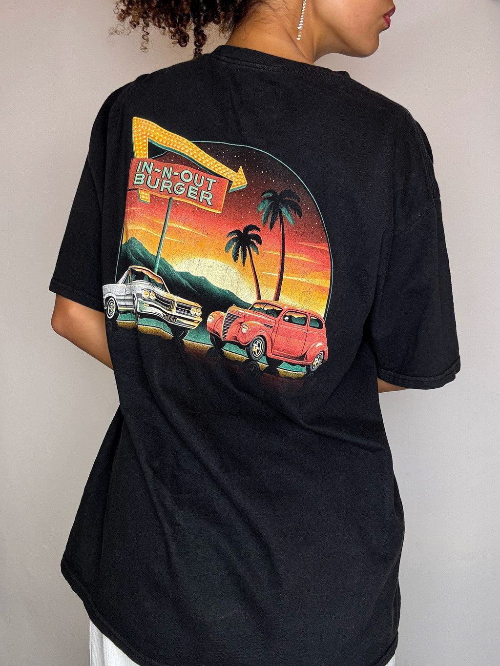 Tee shirt IN AND OUT NOIR L vintage