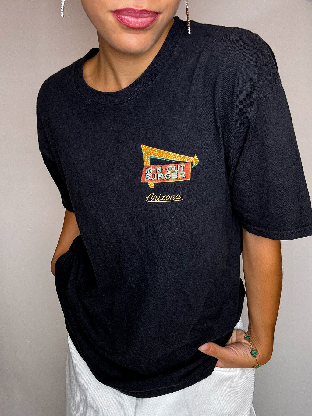 Tee shirt IN AND OUT NOIR L vintage
