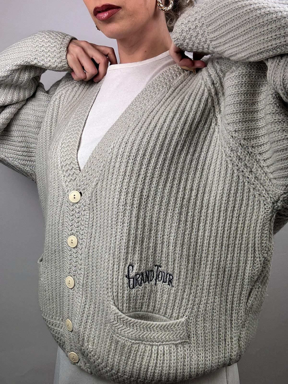 Vintage pocket knit cardigan