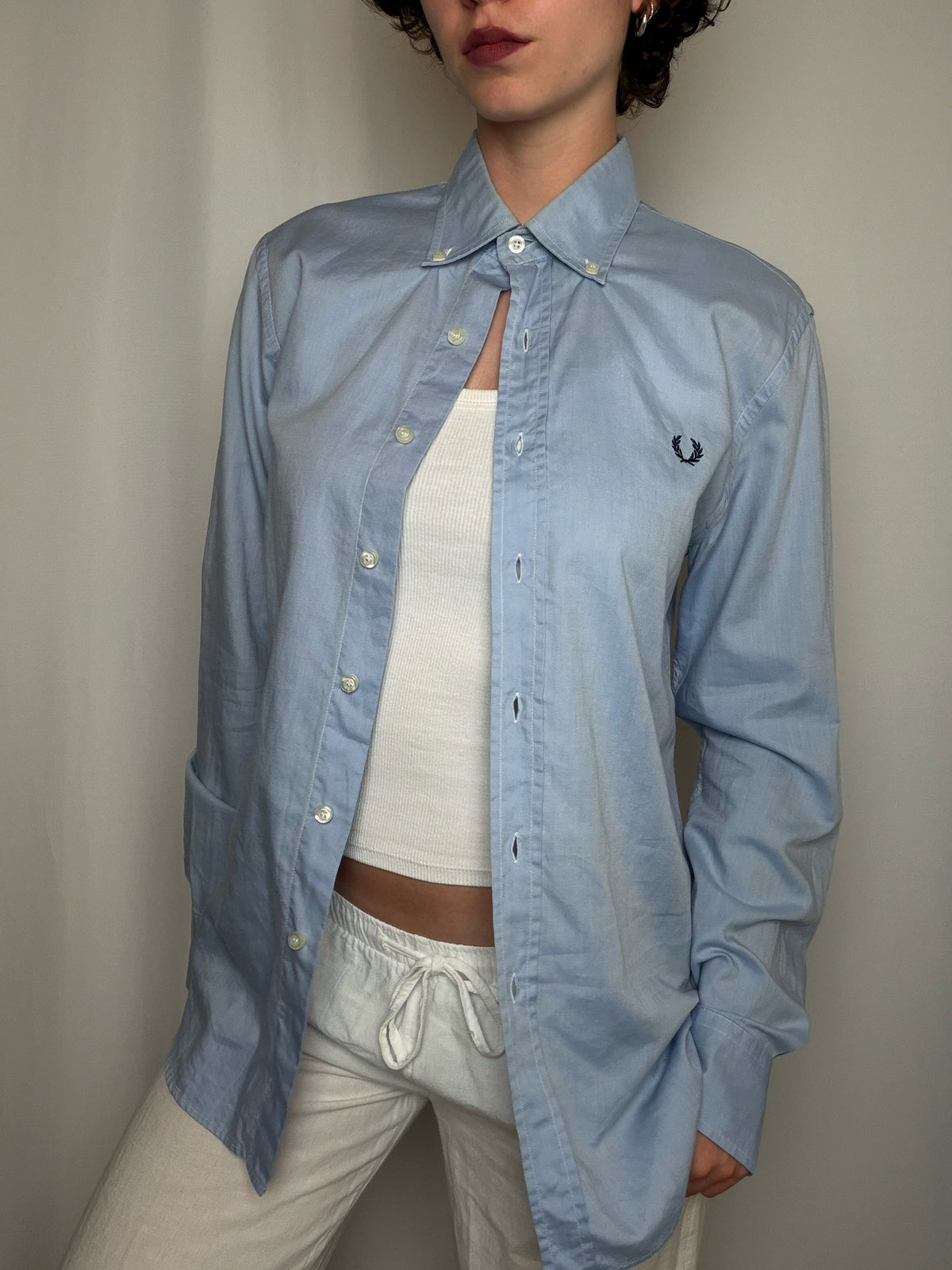 Chemise bleue Fred Perry M vintage