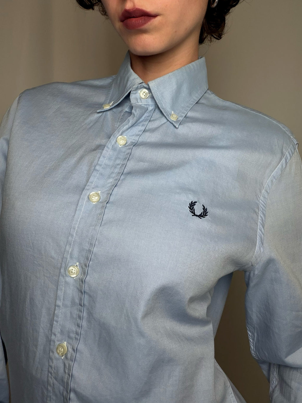 Chemise bleue Fred Perry M vintage