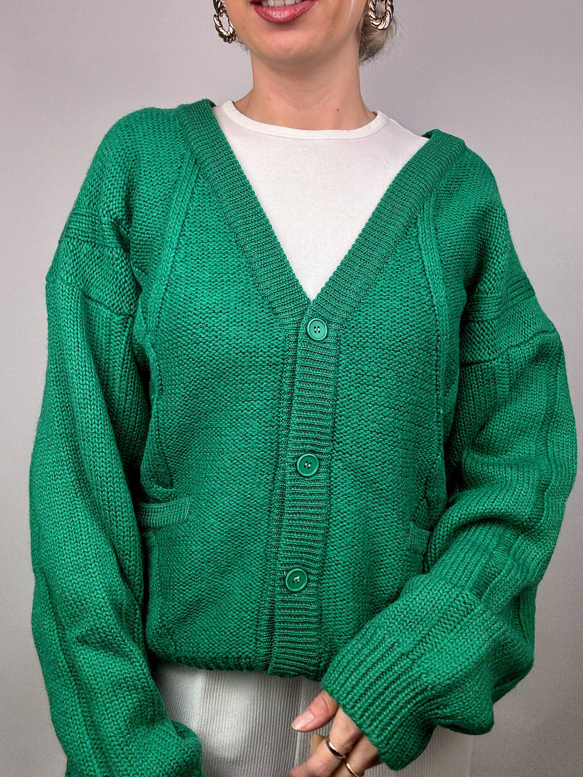 Vintage pocket knit cardigan