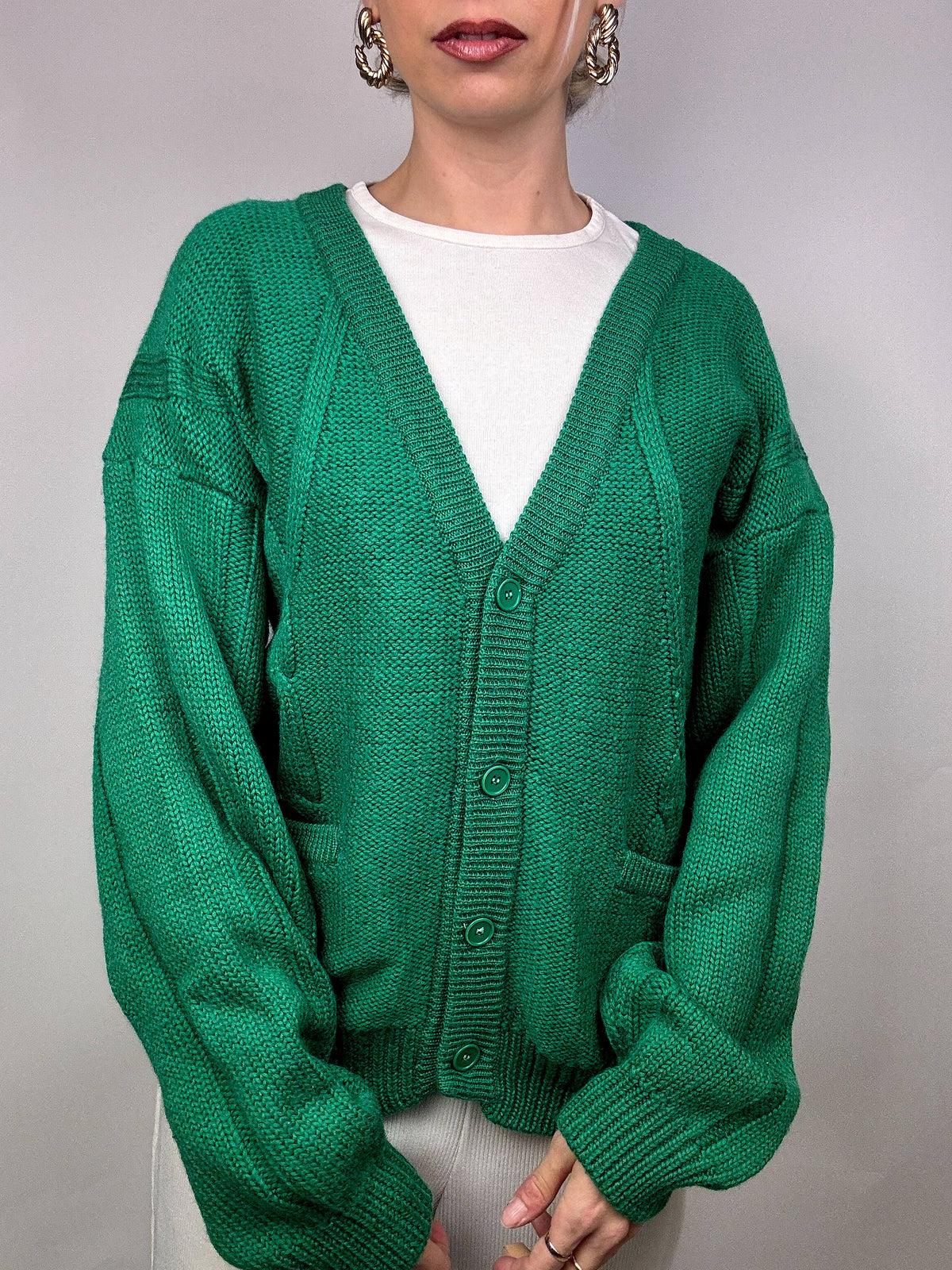 Vintage pocket knit cardigan