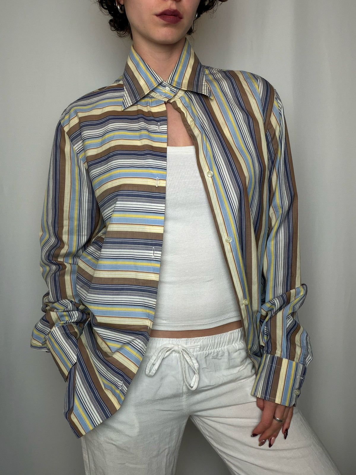 Chemise rayée L vintage