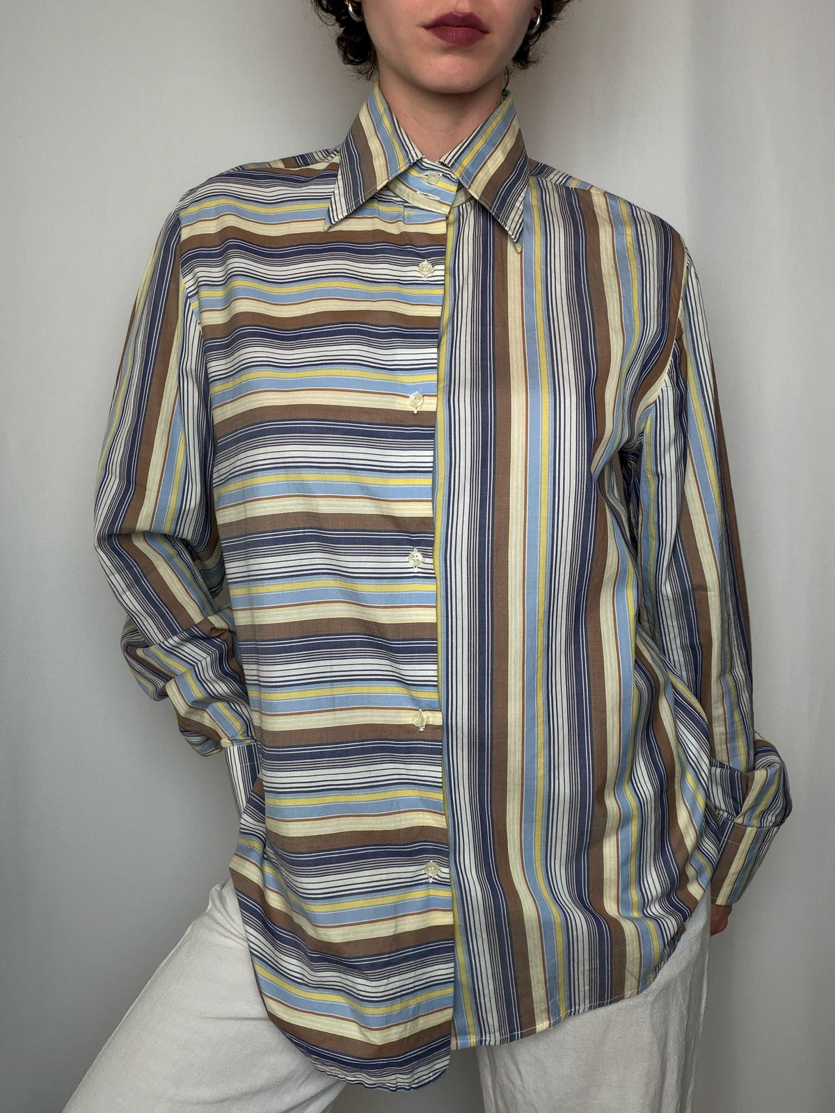 Chemise rayée L vintage