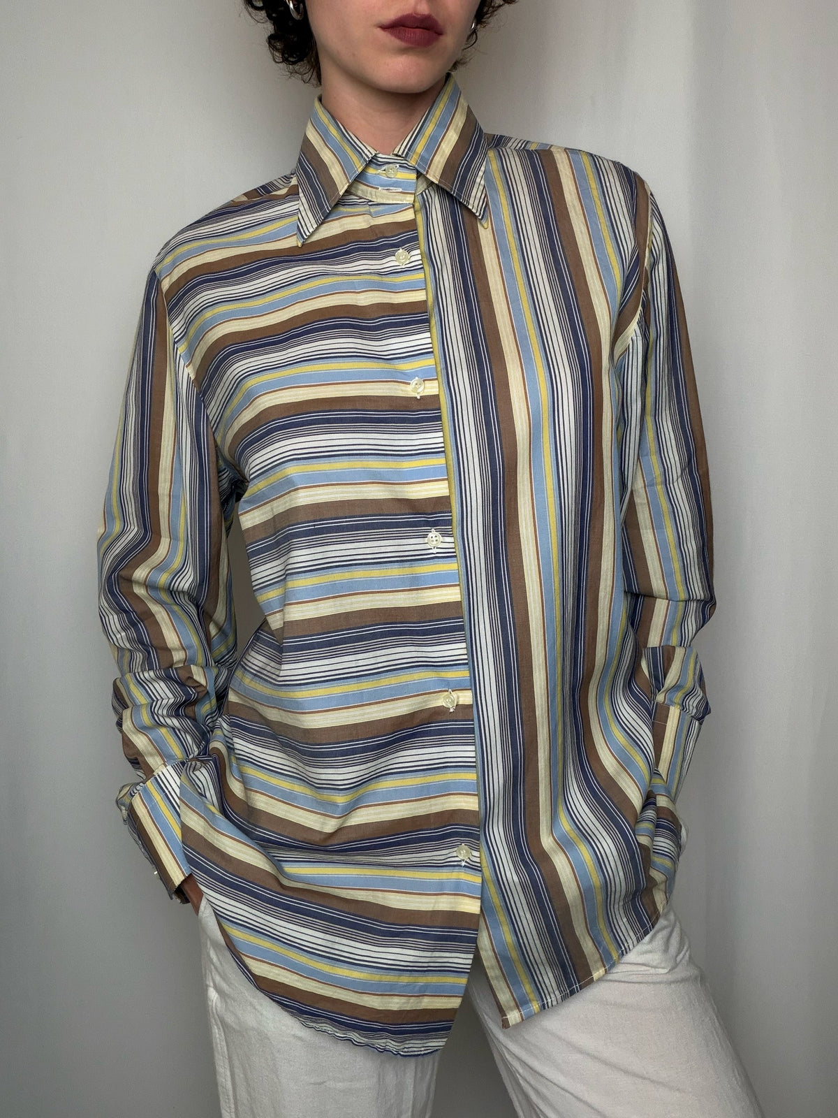 Chemise rayée L vintage