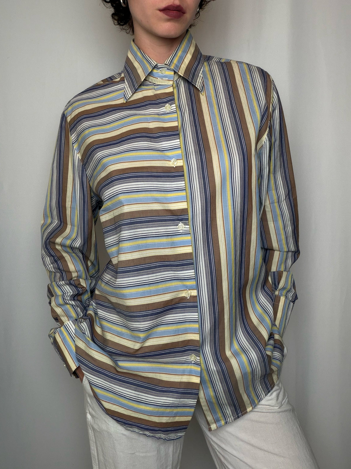 Chemise rayée L vintage
