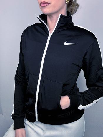 Veste en nylon noire NIKE S vintage