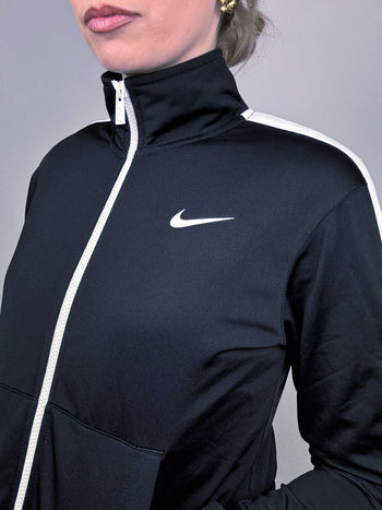 Veste en nylon noire NIKE S vintage