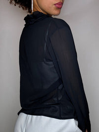 Pull col V gris foncé RALPH LAUREN L vintage