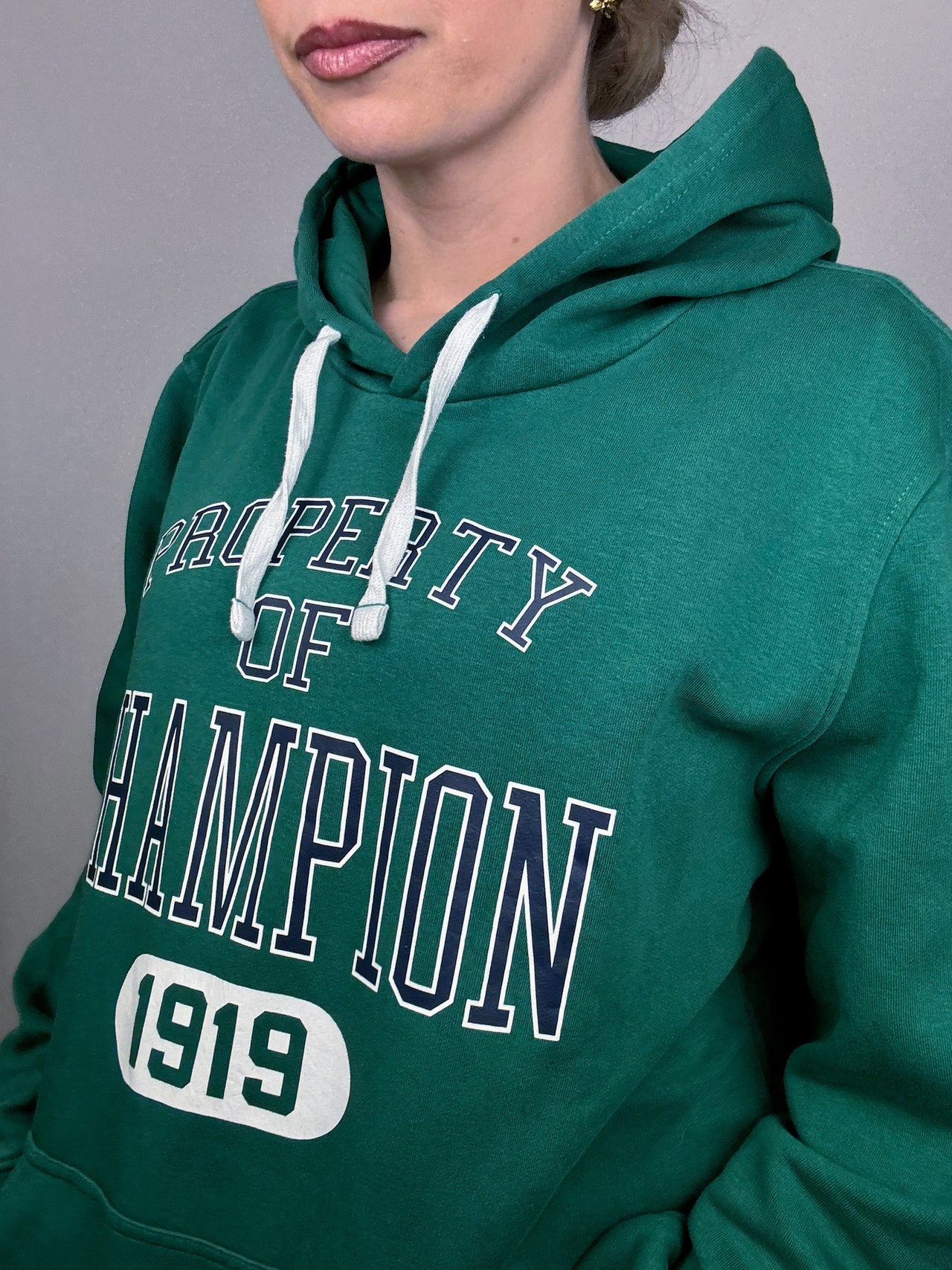 Sweat à capuche vert CHAMPION XL