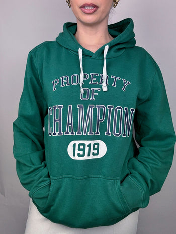 Sweat à capuche vert CHAMPION XL