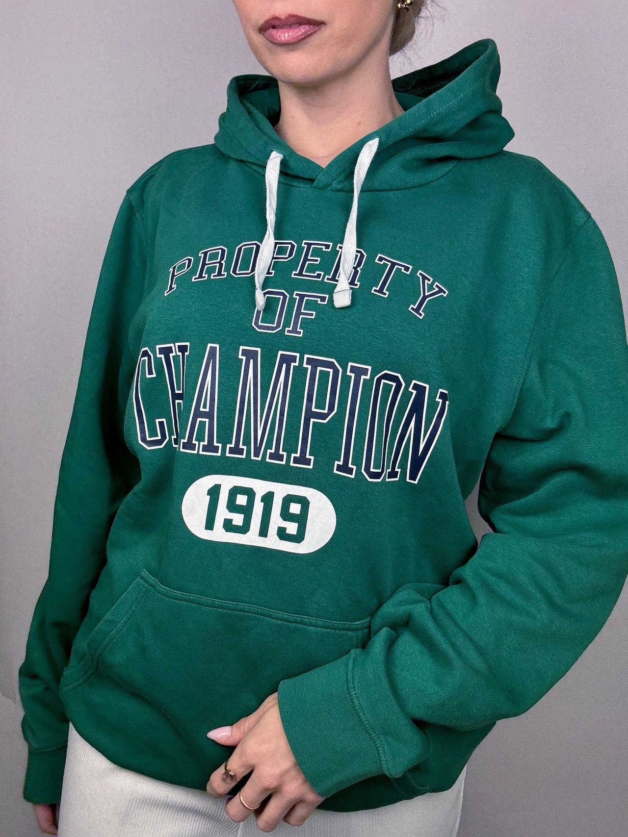 Grüner Champion XL Hoodie