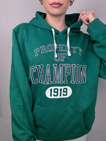 Sweat à capuche vert CHAMPION XL