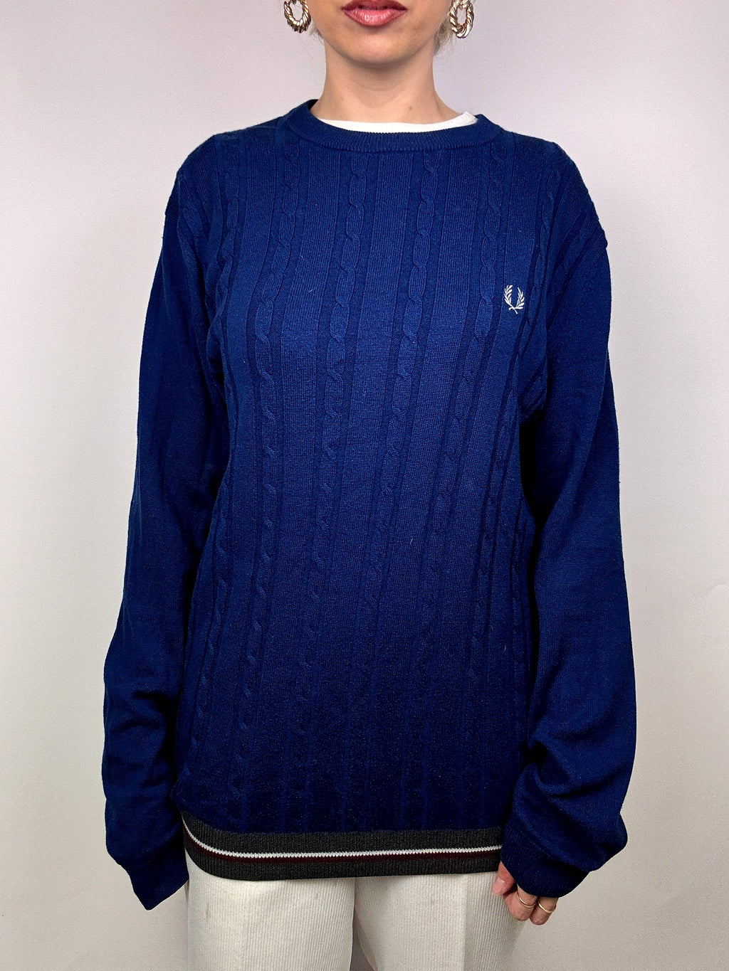 Vintage FRED PERRY woven knit sweater