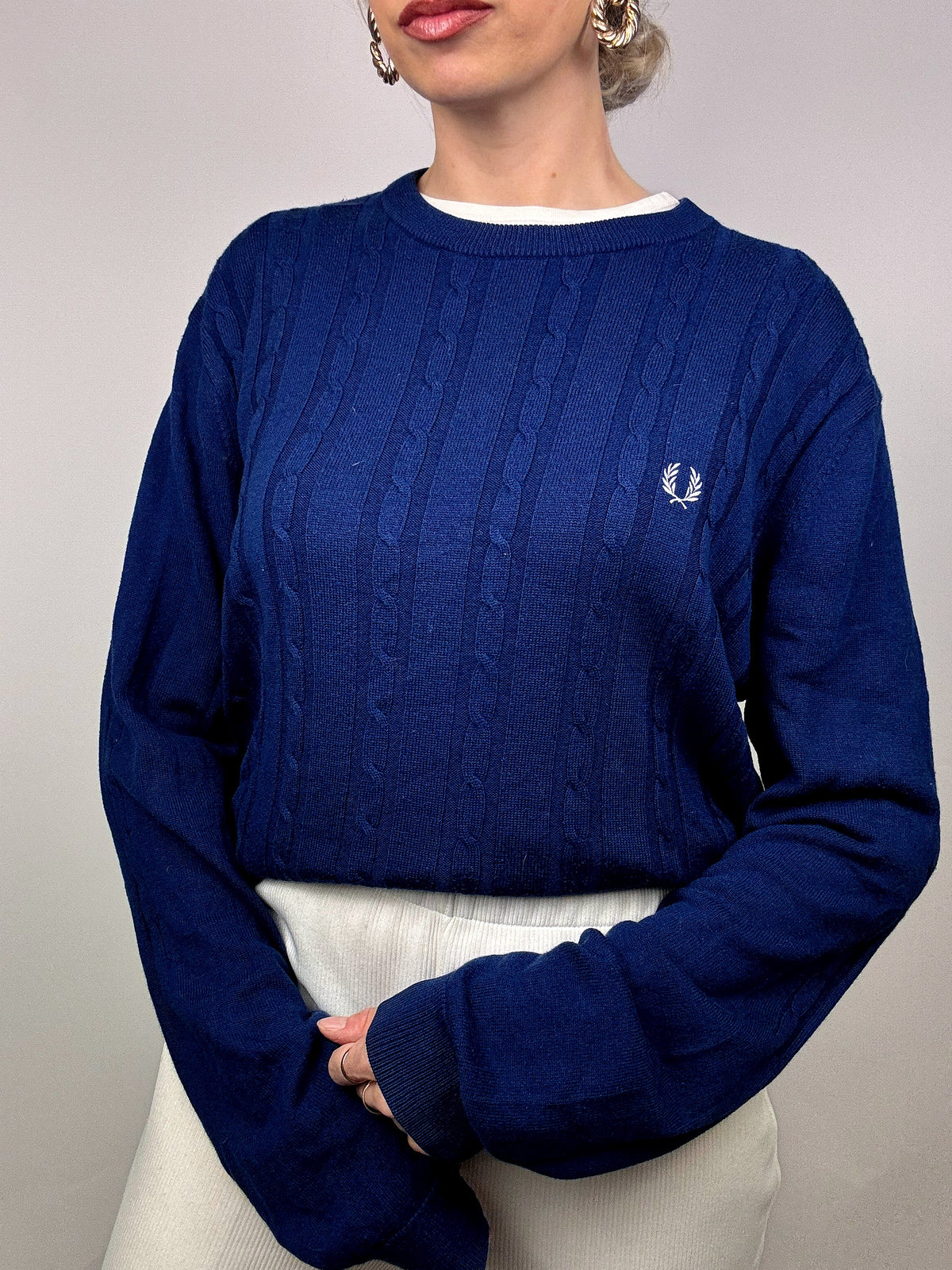 Vintage FRED PERRY woven knit sweater