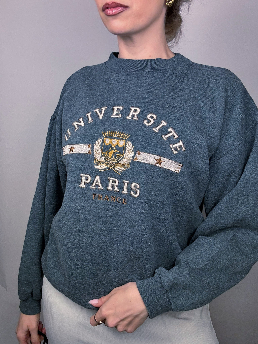 Vintage L grey crew neck sweatshirt