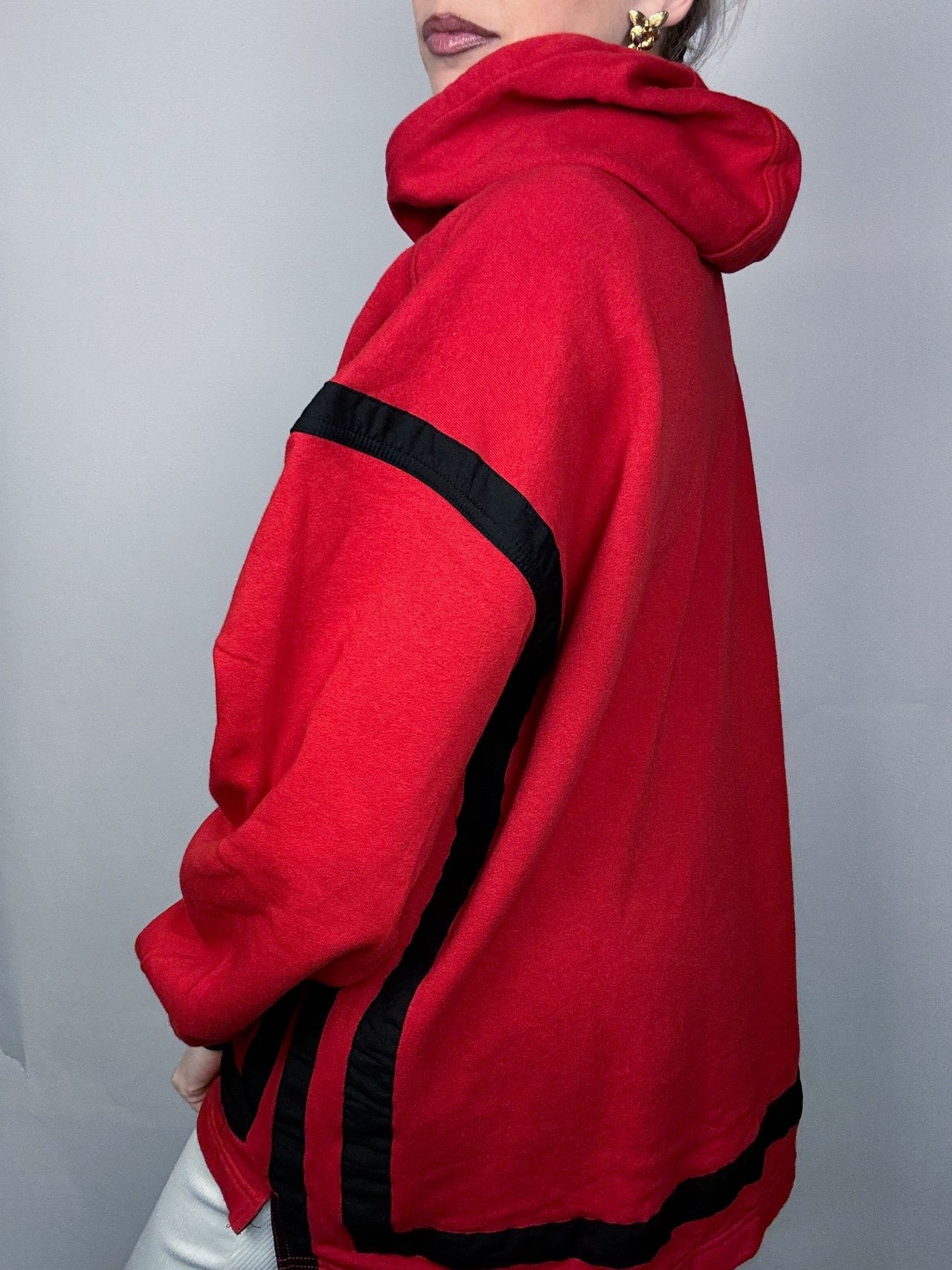 Sweat à capuche rouge ADIDAS XL vintage