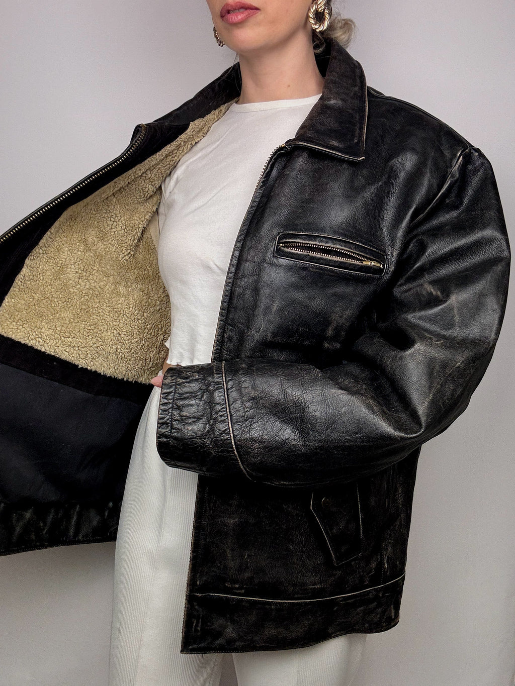 Vintage GAP Straight Leather Jacket