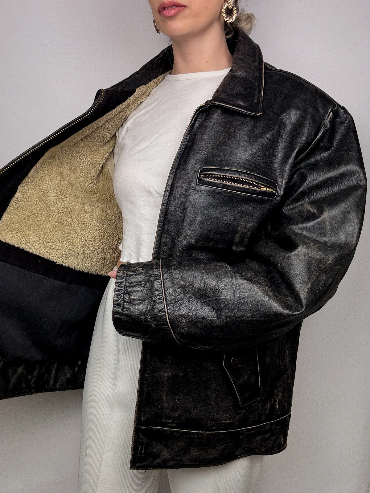 Vintage GAP Straight Leather Jacket