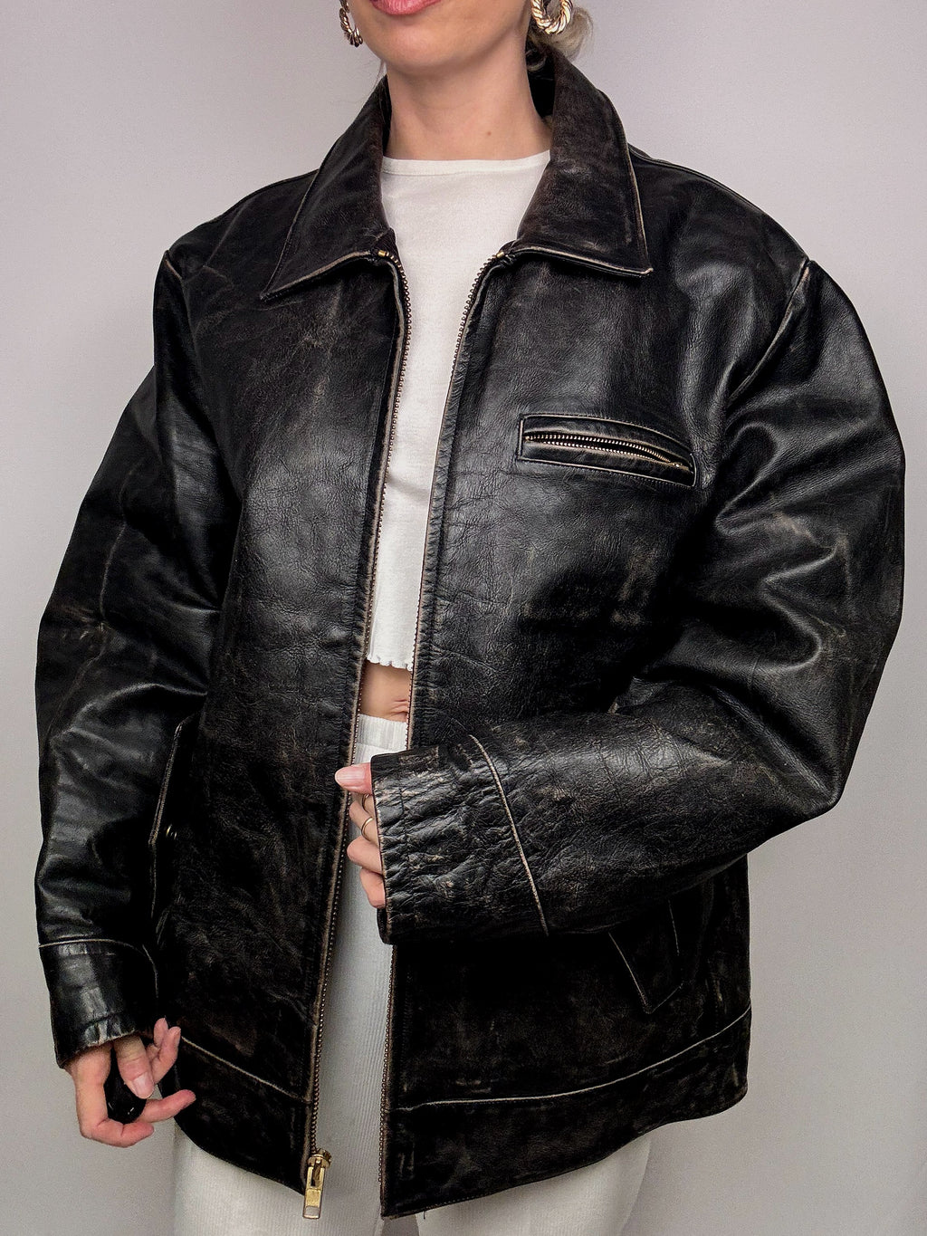 Vintage GAP Straight Leather Jacket