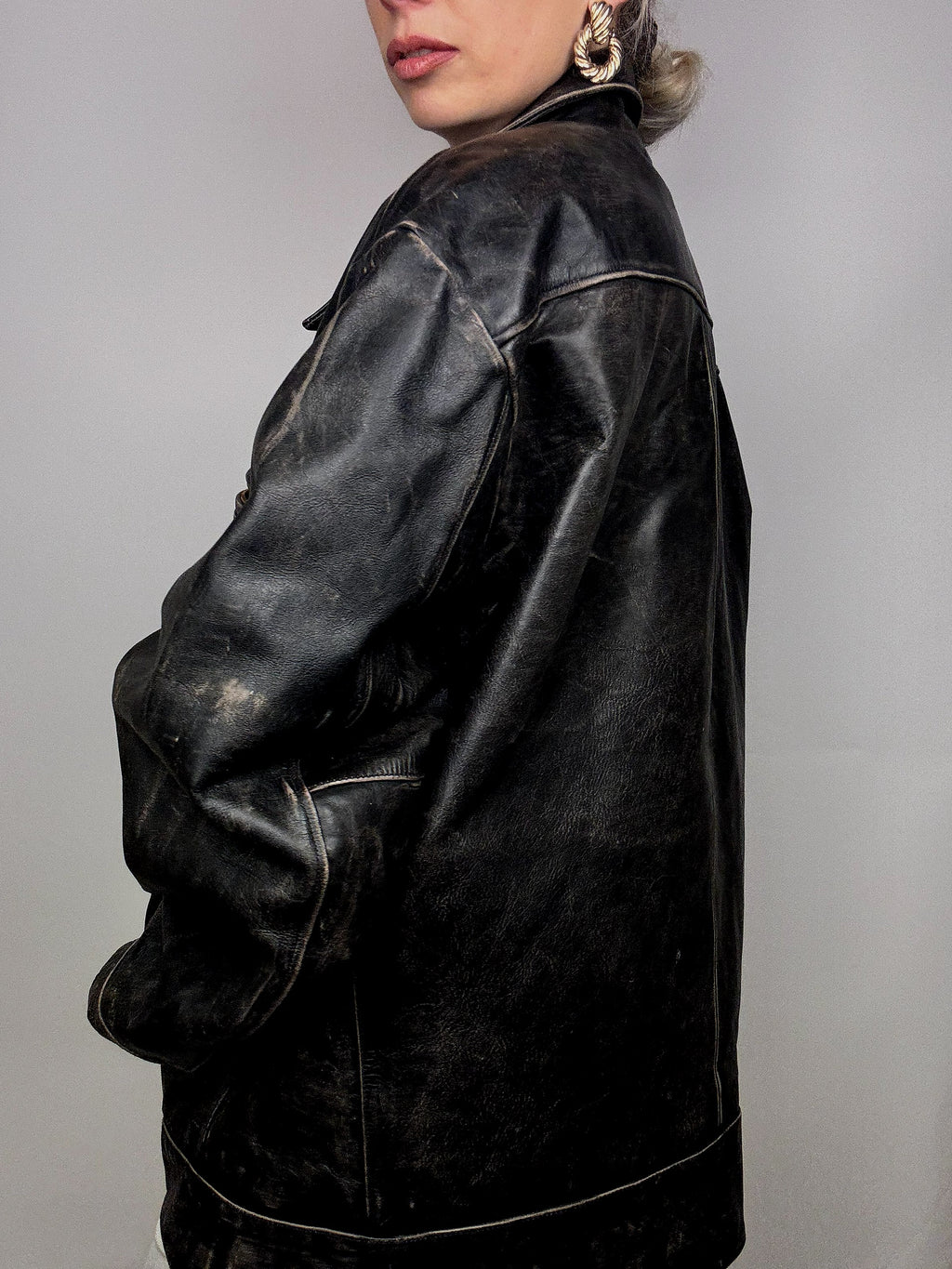 Vintage GAP Straight Leather Jacket
