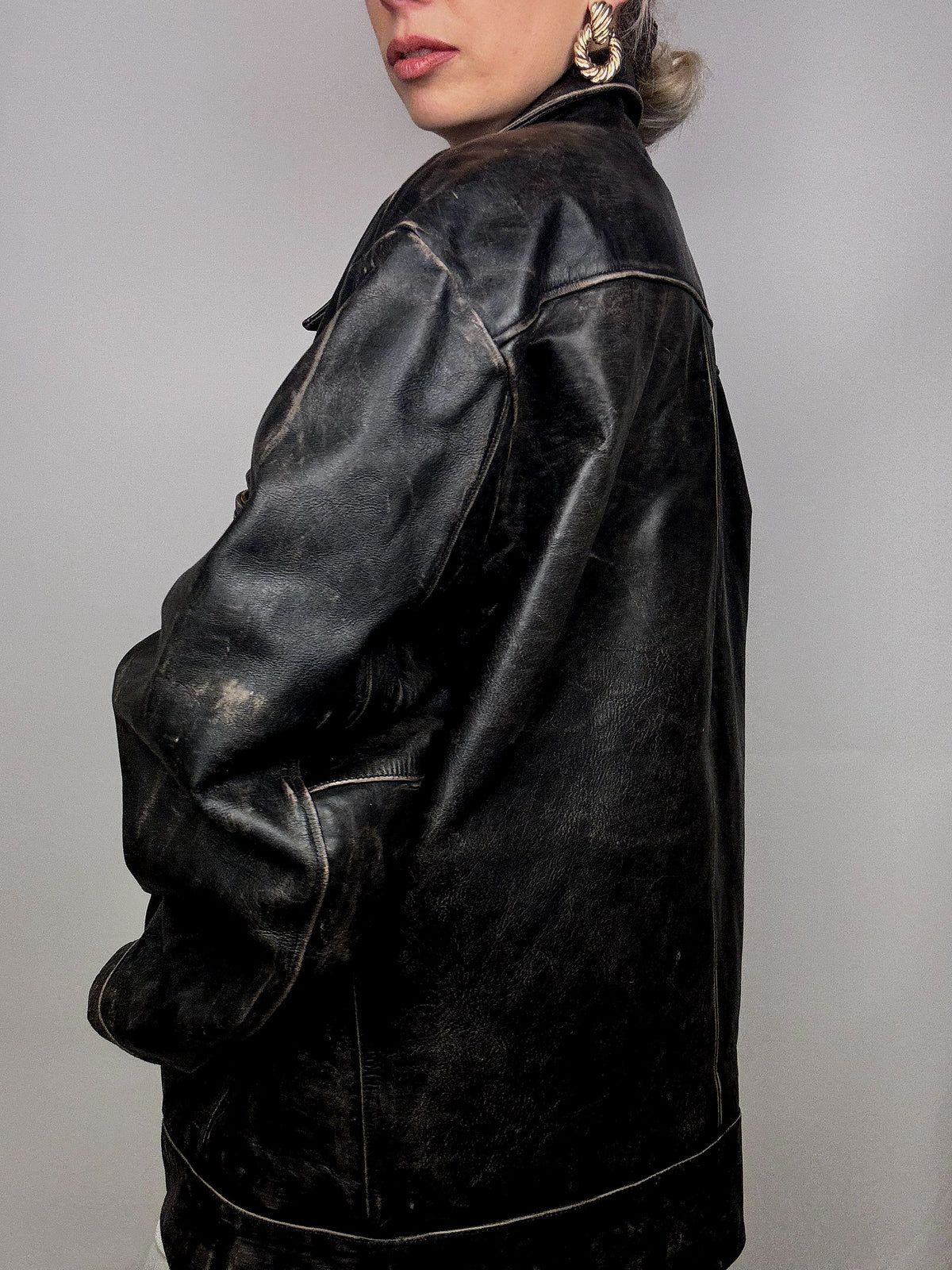 Vintage GAP Straight Leather Jacket
