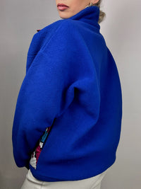 Retro-Vintage-Fleece aus zwei Materialien