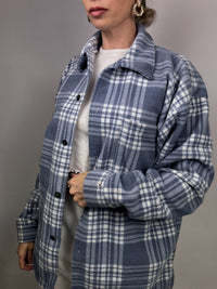 Fleece im Vintage-Karohemd-Stil