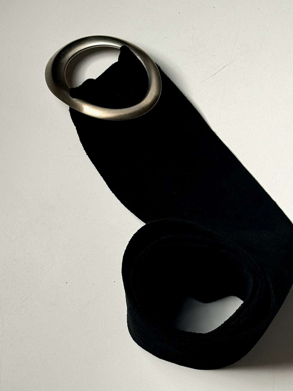 Ceinture en daim noire vintage