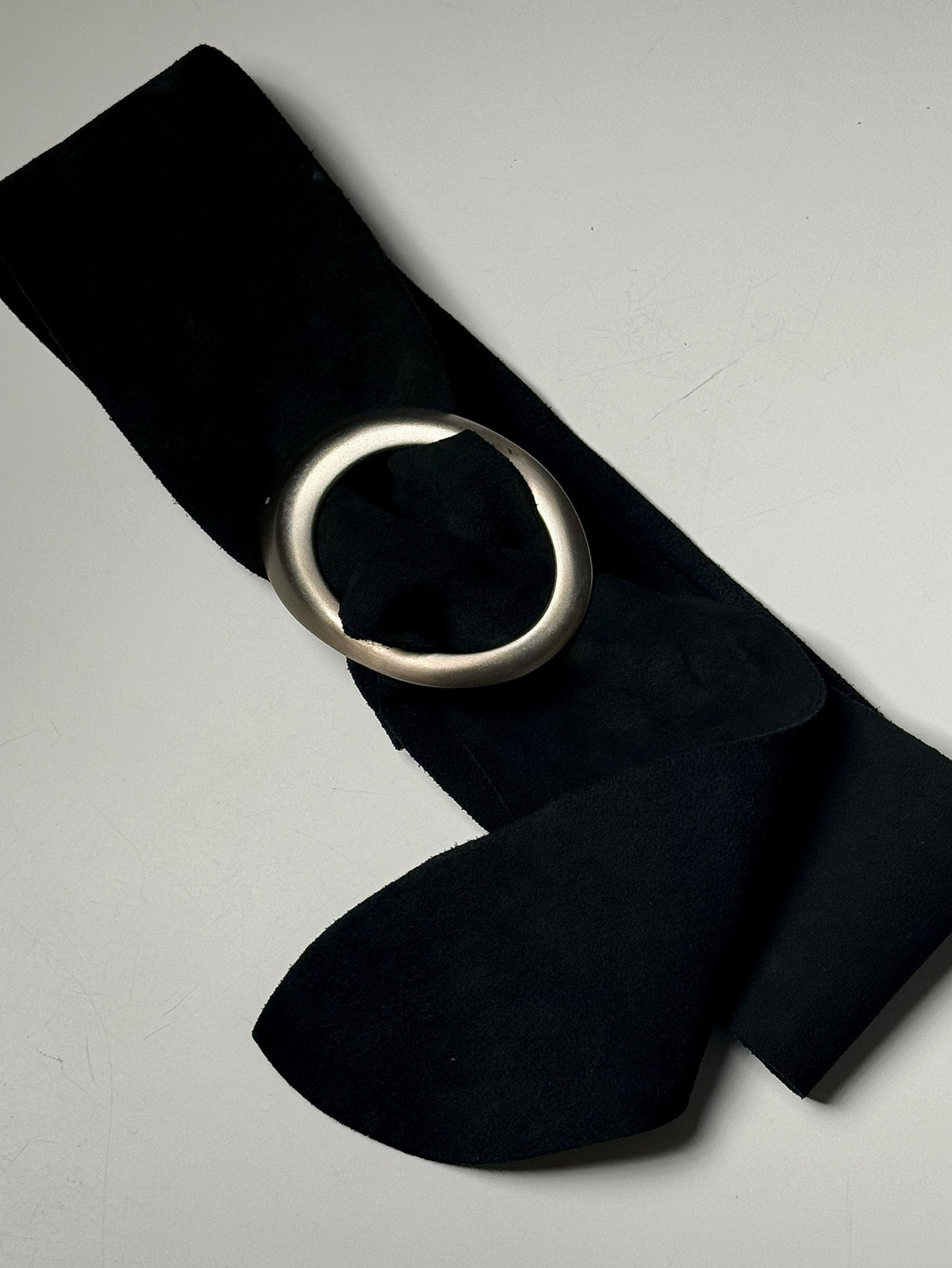 Ceinture en daim noire vintage
