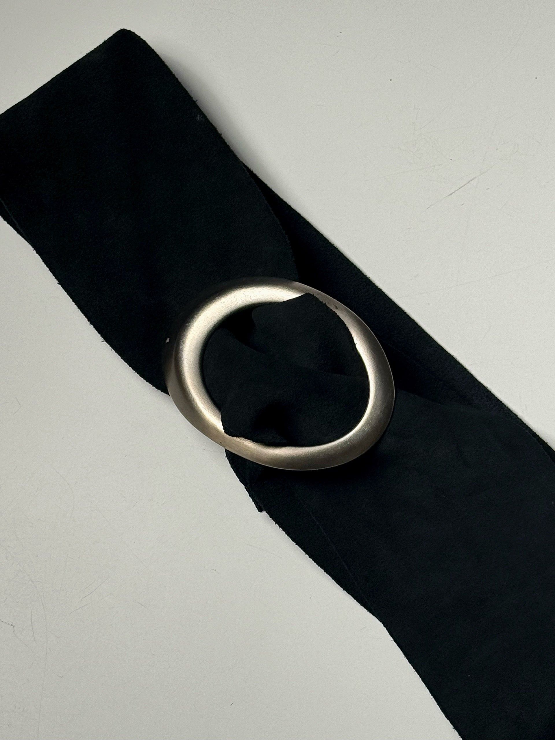Ceinture en daim noire vintage