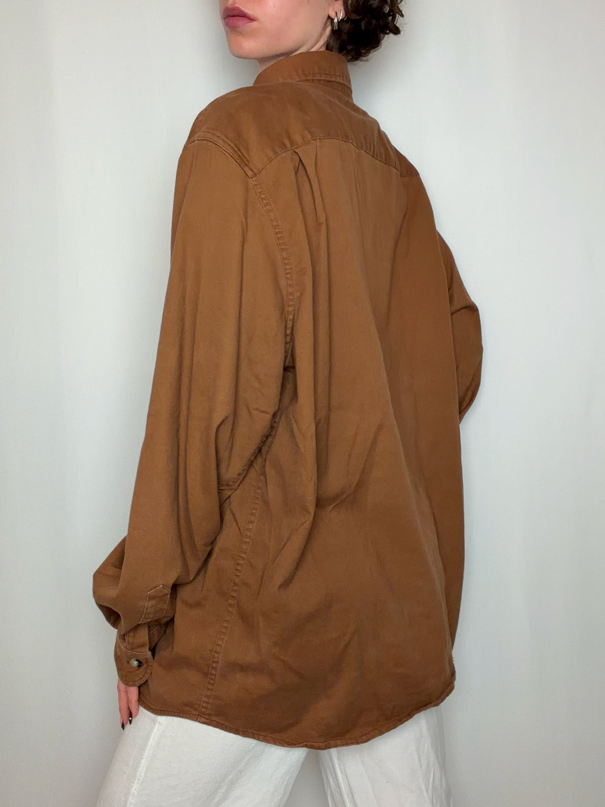 Chemise en denim brune Wrangler XL vintage