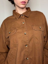 Chemise en denim brune Wrangler XL vintage