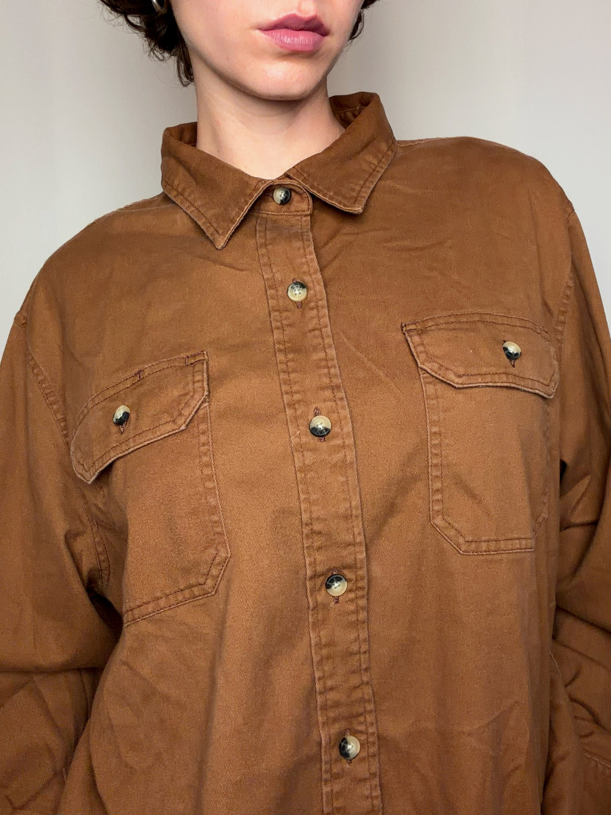 Chemise en denim brune Wrangler XL vintage