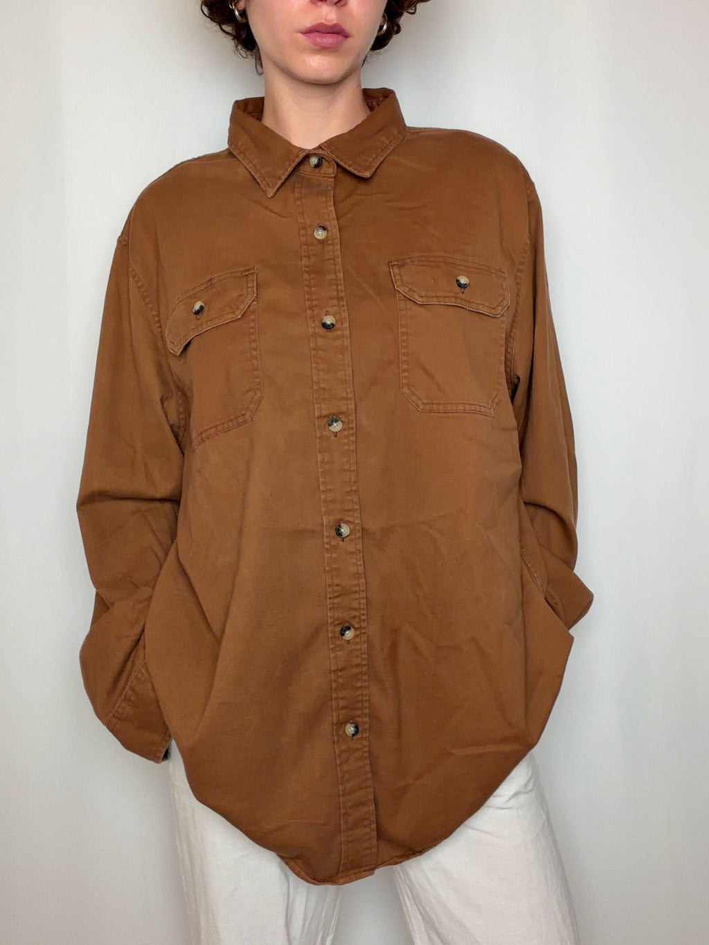 Chemise en denim brune Wrangler XL vintage