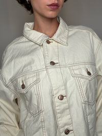 Veste en denim écru M vintage