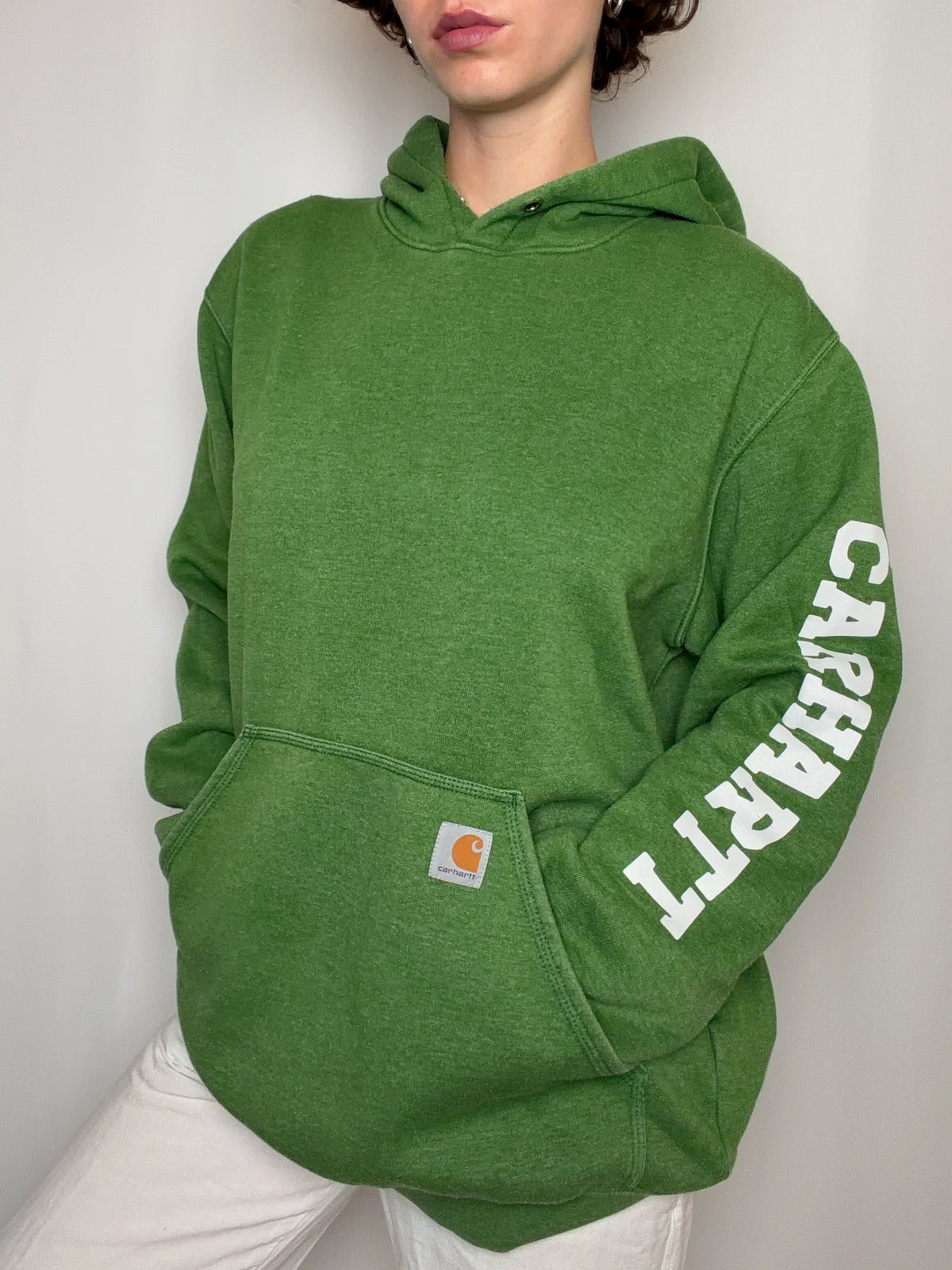 Hoodie vert Carhartt L vintage