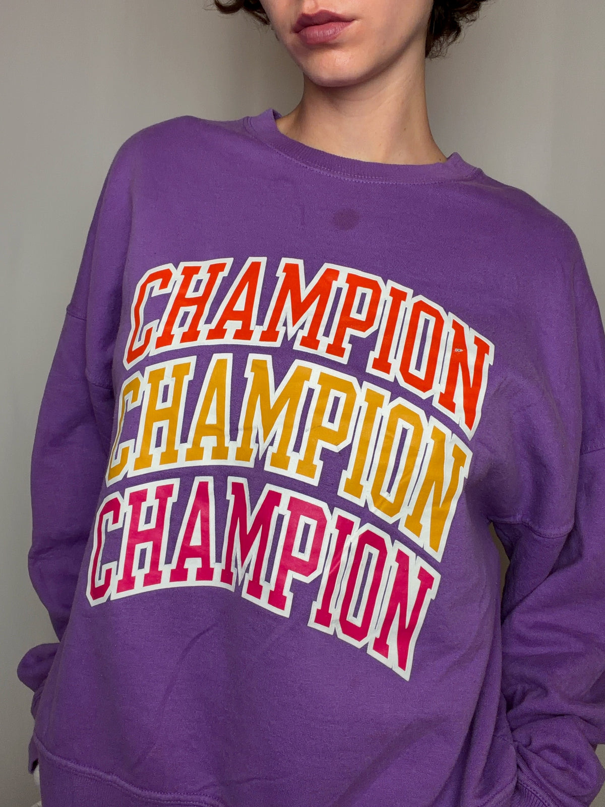 Sweat violet Champion XL vintage