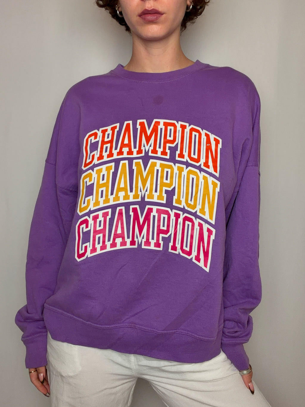 Sweat violet Champion XL vintage
